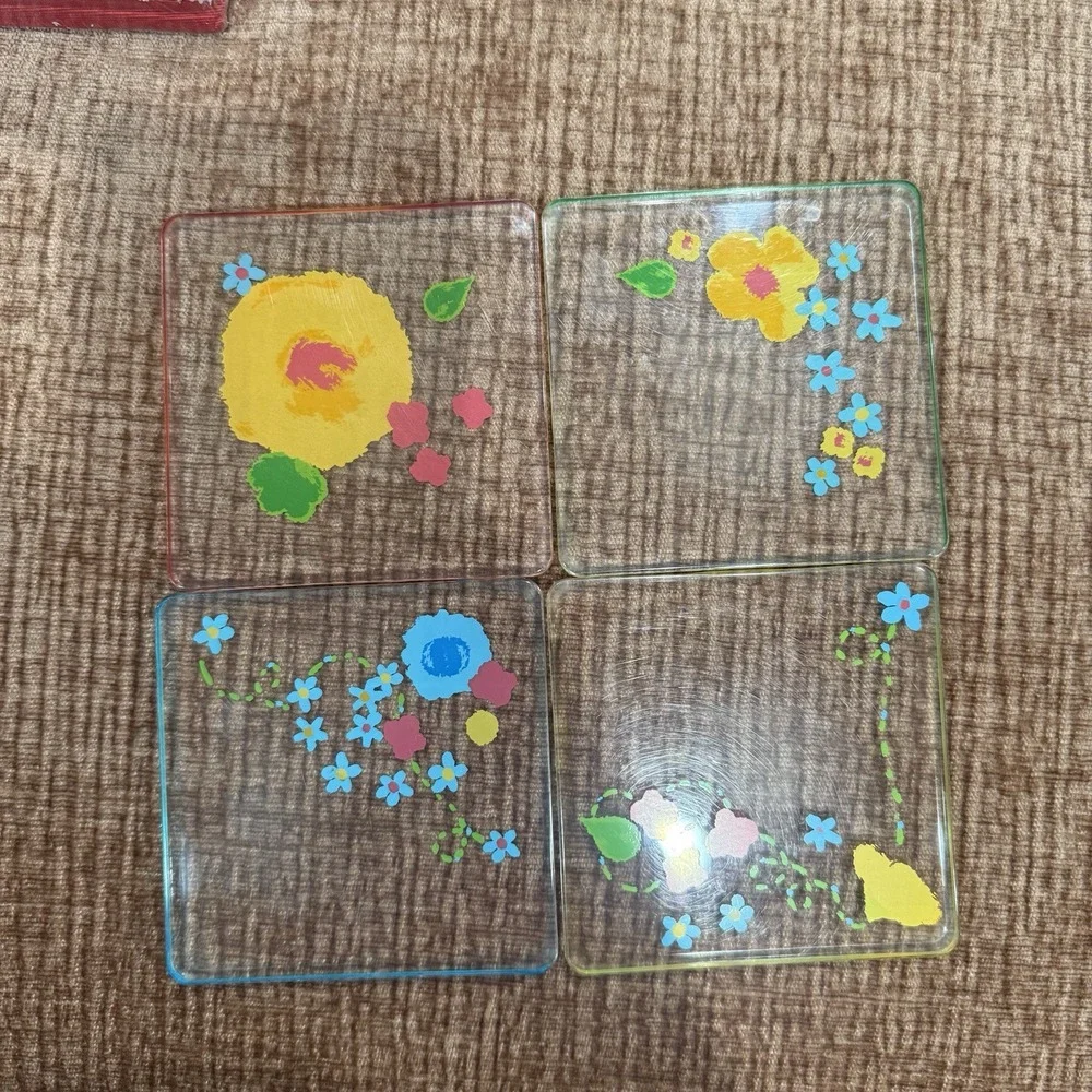 Starbucks Coasters‎ Outdoor Floral 195292 from 2006 Set of 4
